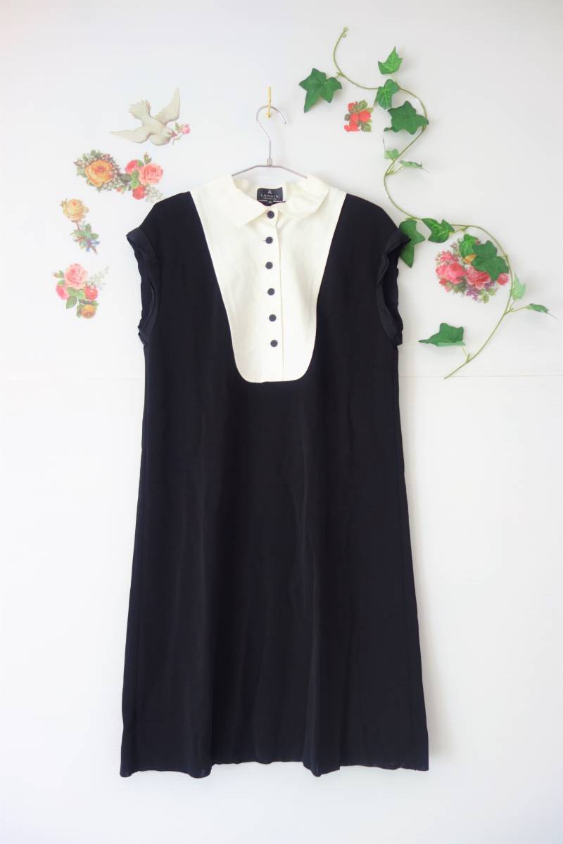 ◇ 美品＜LANVIN ランバン＞ミラノリブドレス ワンピース サイズ40 