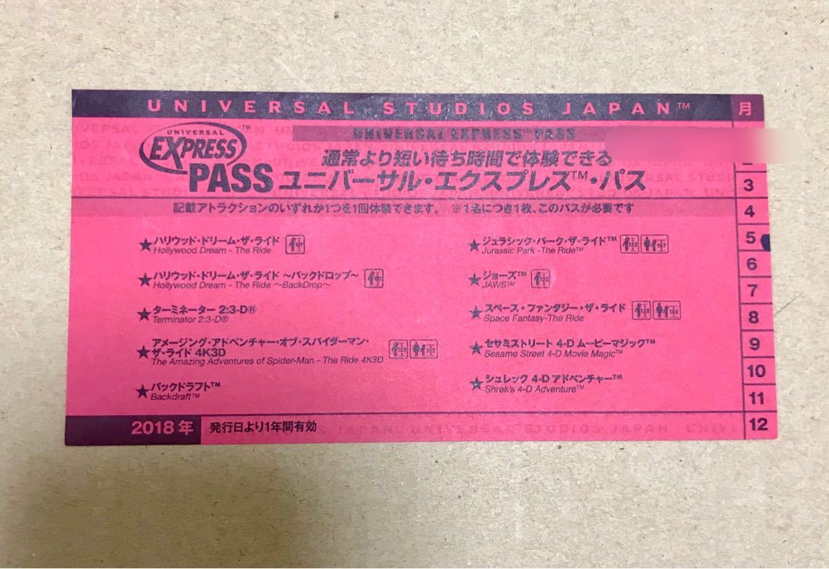 USJ ユニバーサルスタジオジャパンエクスプレスパス(ピンク) 2枚（USJ  