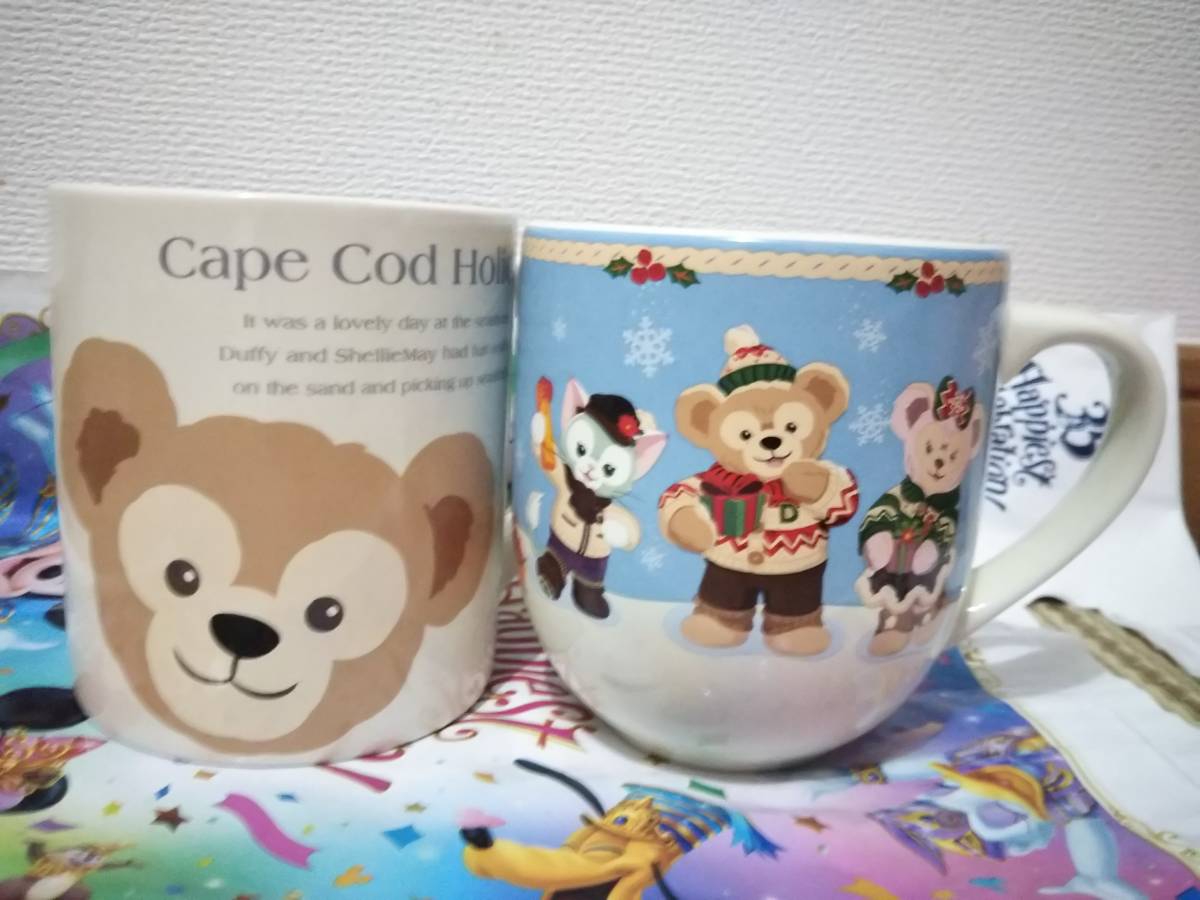 TDS ダッフィー スーベニア カップ 2個 ケープコッドホリデー クリスマス ディズニー _1