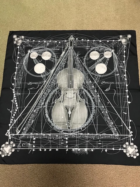 球体が奏でる音楽 エルメス カレ90 Musique La des スカーフ HERMES 