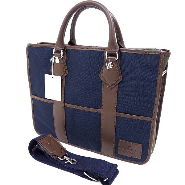 【2025，大得価】 Vivienne Westwood ヴィヴィアンウエストウッド VWB242 日本製 部分レザー 2WAY ビジネスバッグ ブリーフケース メンズバッグ 5629(かばん、バッグ)｜売買されたオークション情報、yahooの商品情報を かばん、バッグ