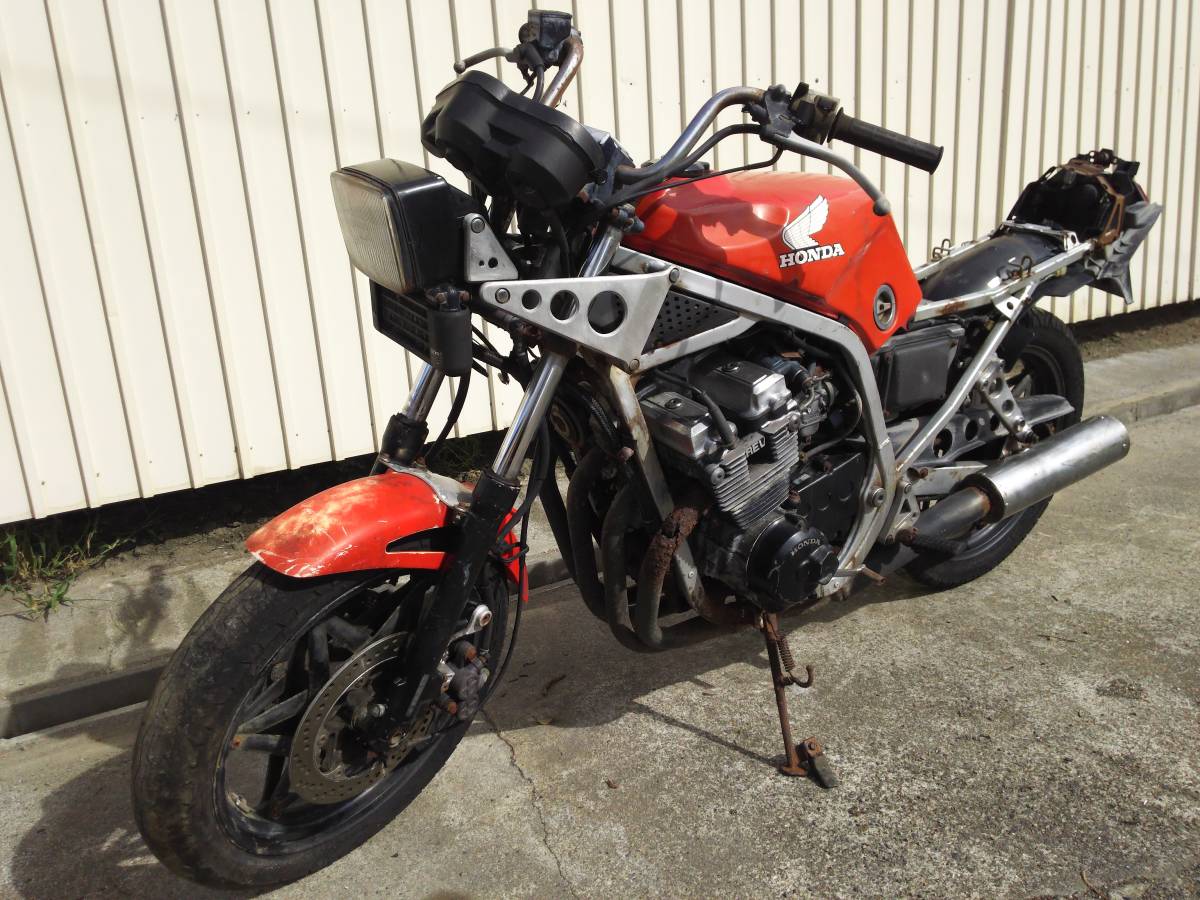 CBR400F買取査定事例書類なしフレームに壊れたエンジンのみ10万円