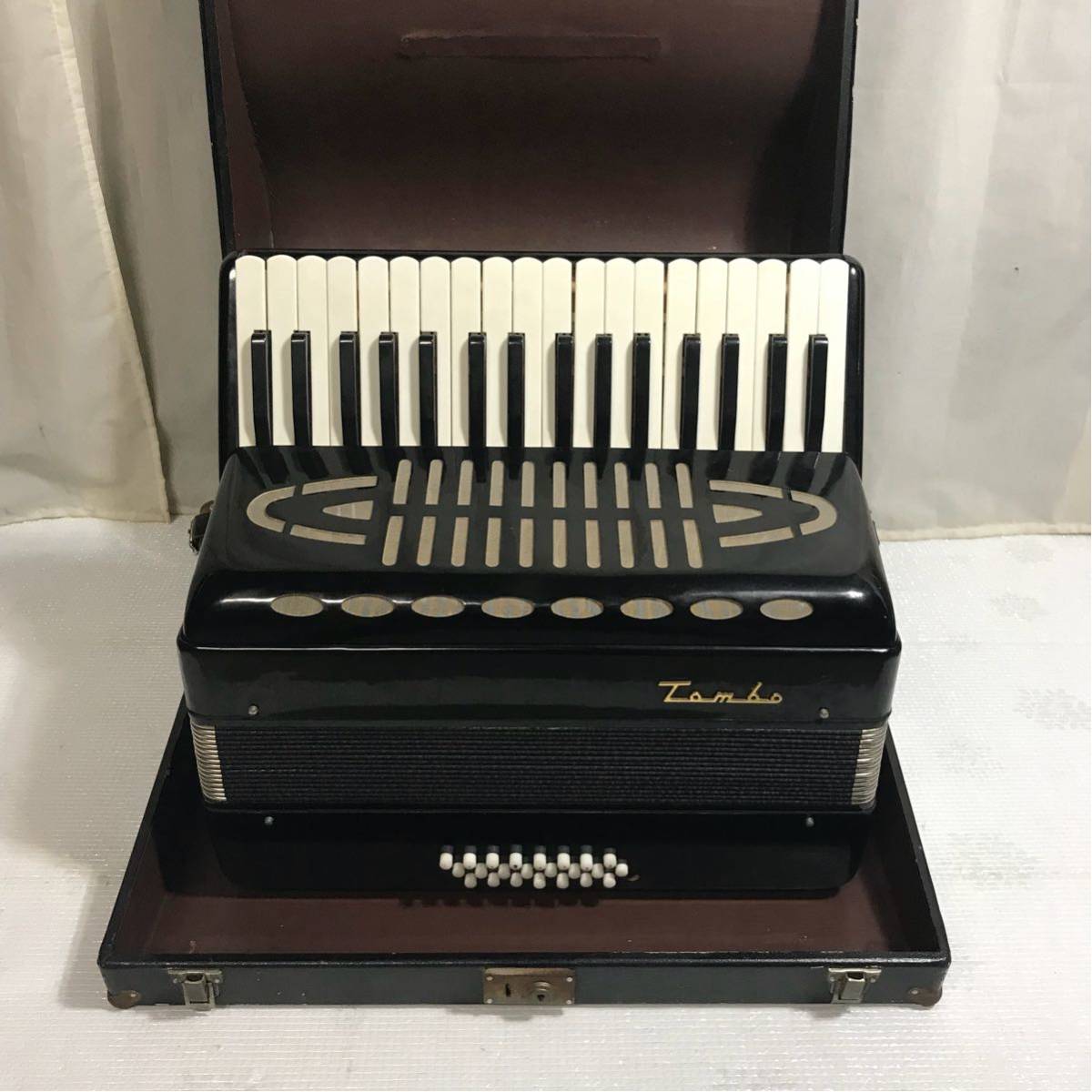アンティーク TOMBO アコーディオン No.241 右34 左24 ハードケース付