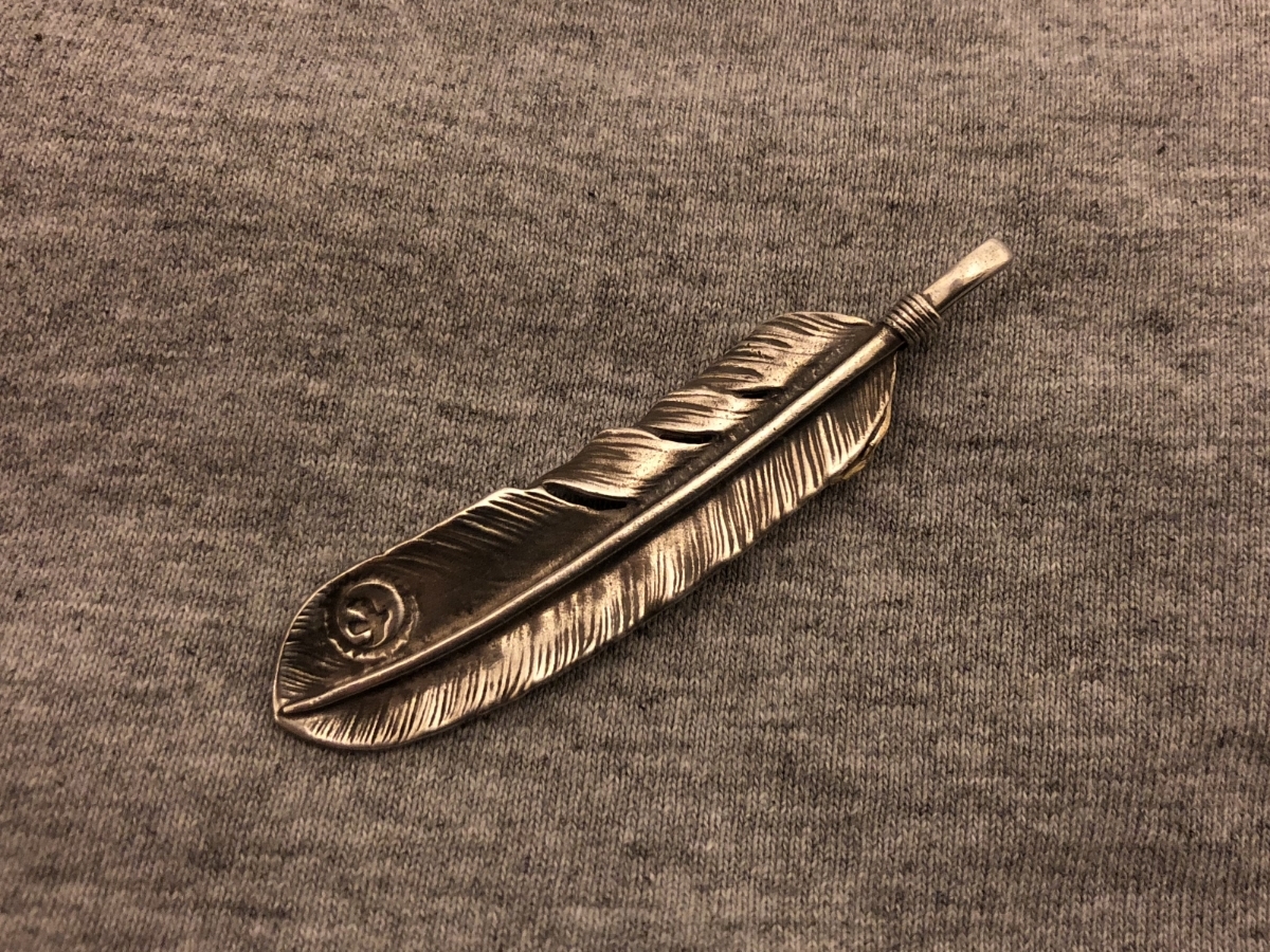 ゴローズ　goro's 上金ハート　特大フェザー　左巻き