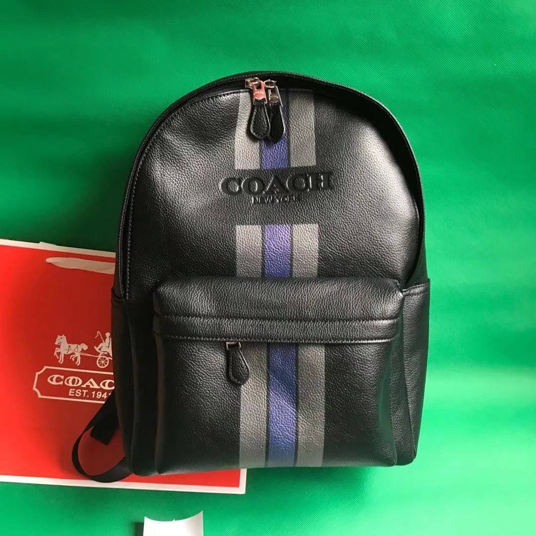 COACH コーチ バッグ リュック コチャールズ ヴァーシティ ストライプ