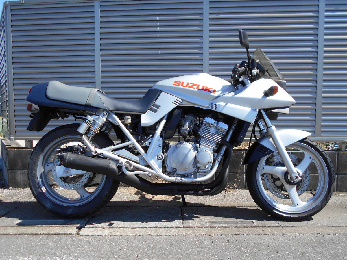 スズキ　GSX250S刀 書類付き カタナ 綺麗　低走行距離　検索ZZRVTR250FZRCBVTZRGSX250 カタナ GSX250S スズキ カタナ」(オートバイ車体 1円スタート！GSX250S 程度良好！☆始動動画有☆GJ76A