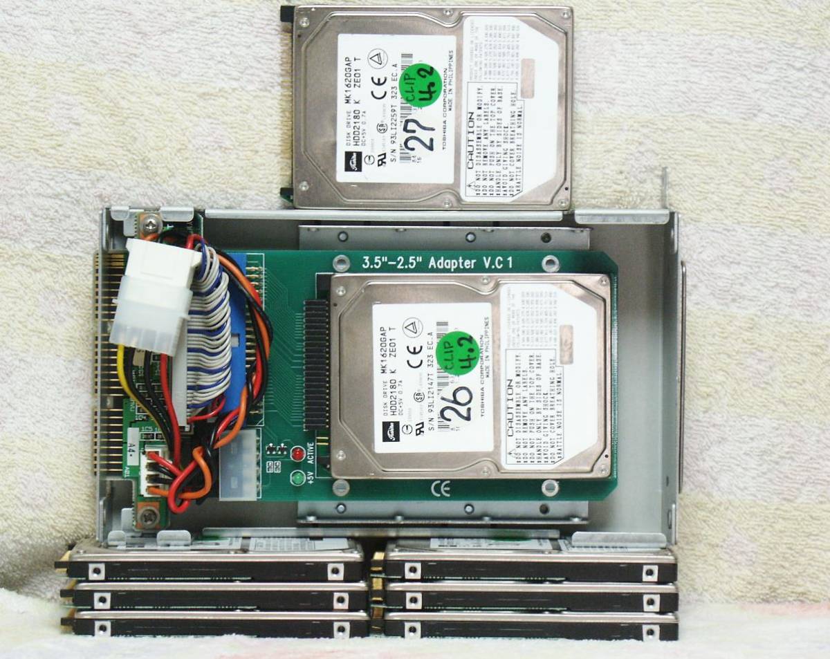 【整備オプション】A-Mate As3/Ap3/An用・内蔵固定ディスクユニット＋4.3GB HDD８台セット