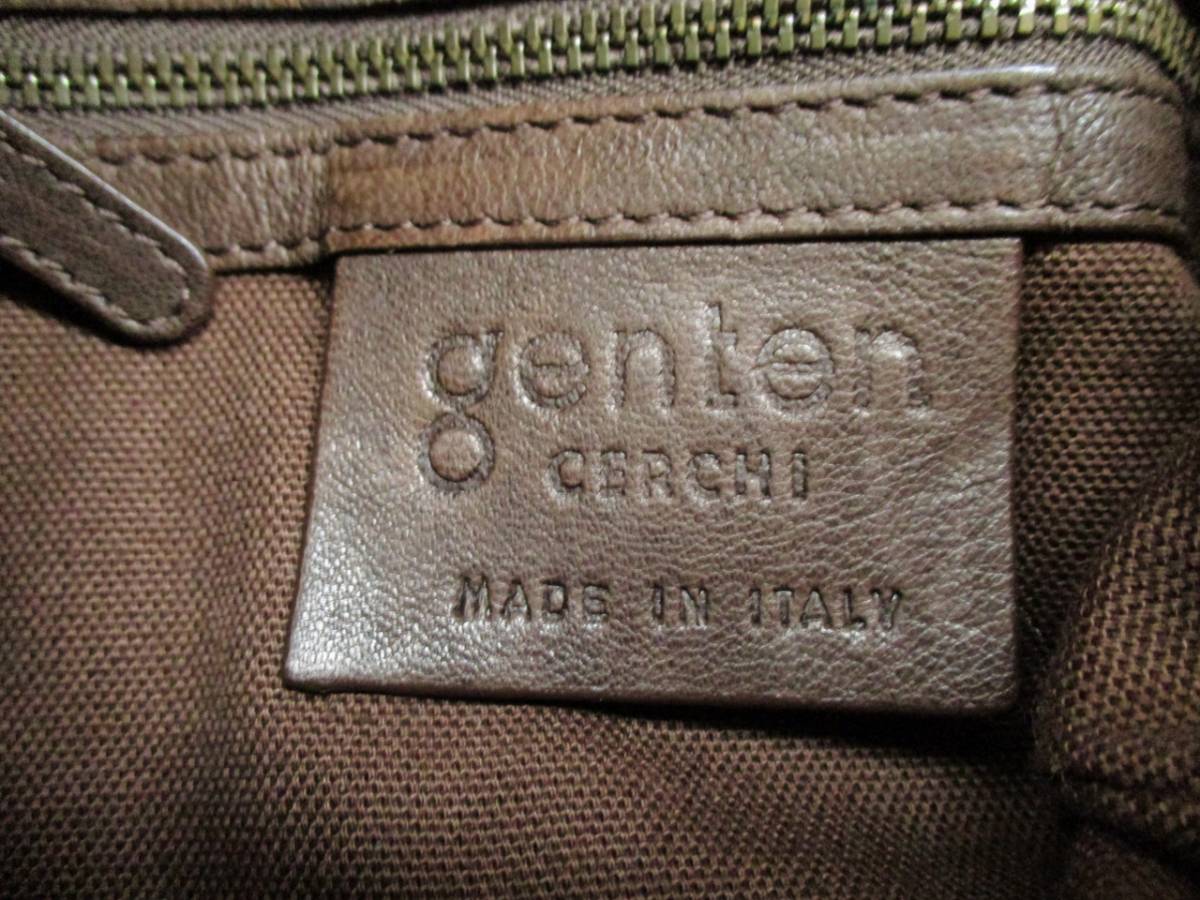 genten チェルキ ゲンテン イタリア製 CERCHI レザーバッグ 高級 刺繍 