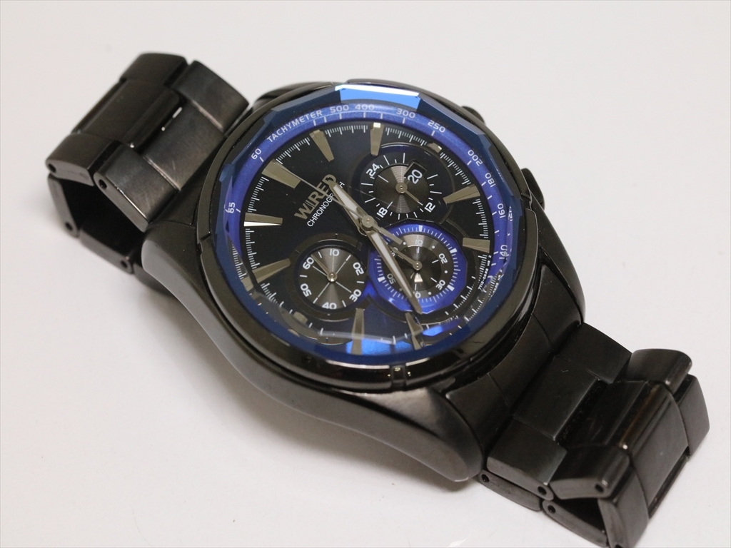 可動品【SEIKO/セイコー】ワイアード 7T12-0AT0 クロノグラフ デイト 