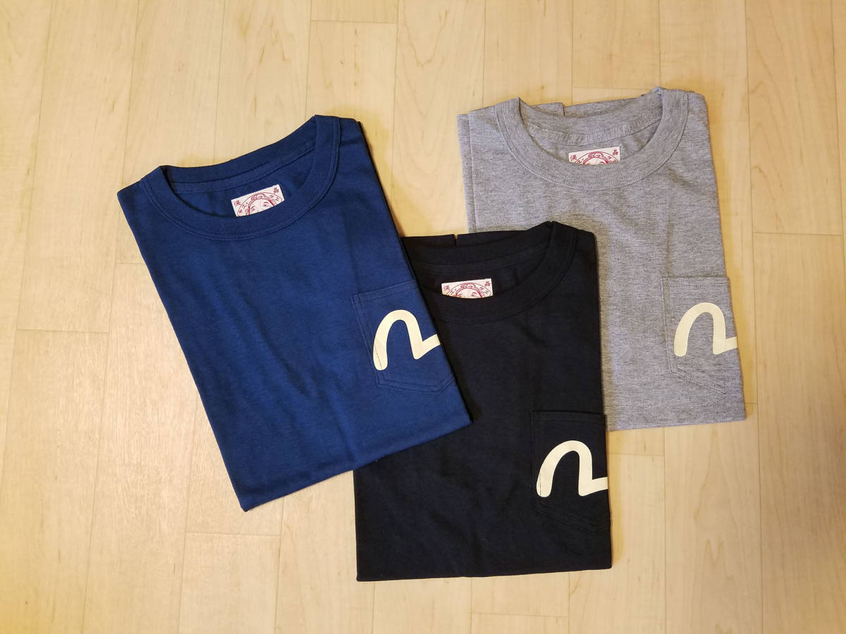 EVISU エヴィス POCKET T-SHIRTS カモメ ポケットTシャツ サイズ36 3