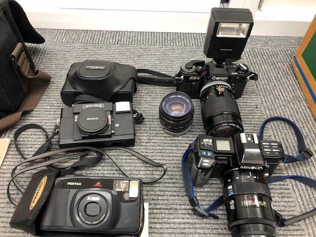 ジャンク品カメラやレンズその他おまとめ Canon/Nikon/MINOLTA/YASHICA