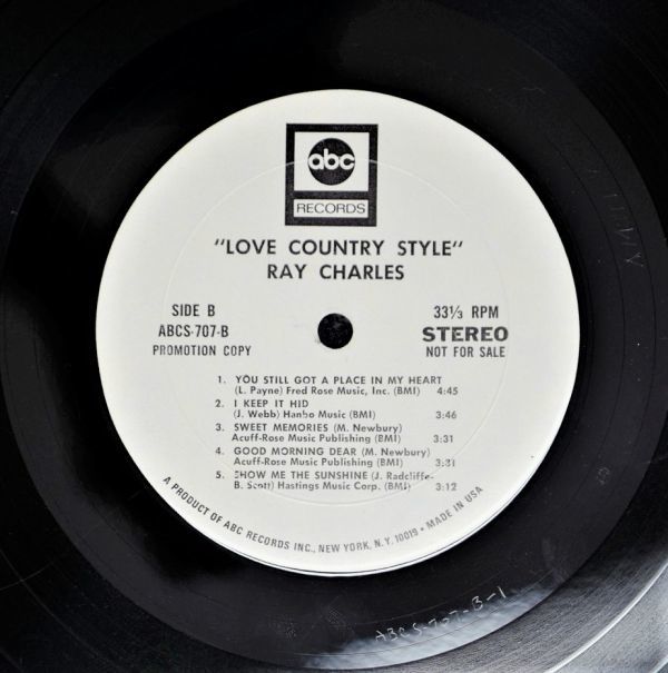 白ラベルpromoプロモUSオリジナル見本盤LP○美品○Ray Charles / Love