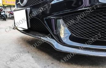★BENZ W205 AMG カーボン フロント リップ スポイラー 2014-現行《貼付けタイプ》
