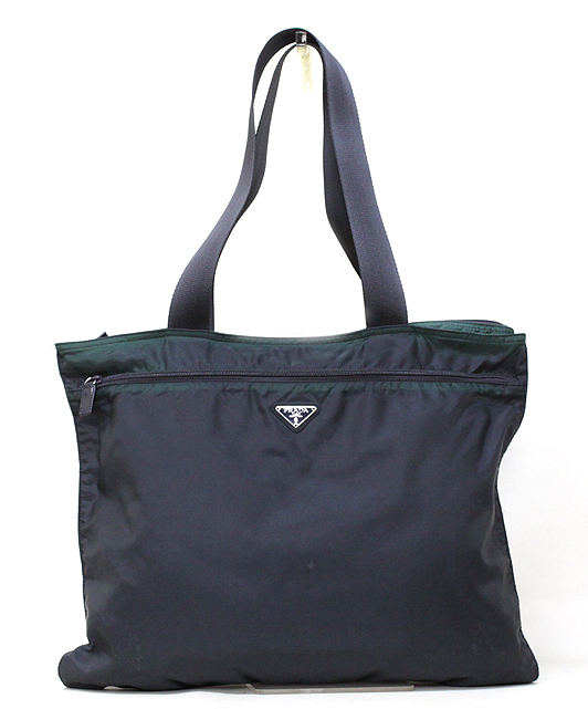 PRADA/プラダ ナイロン トートバッグ グリーン ショルダーバッグ