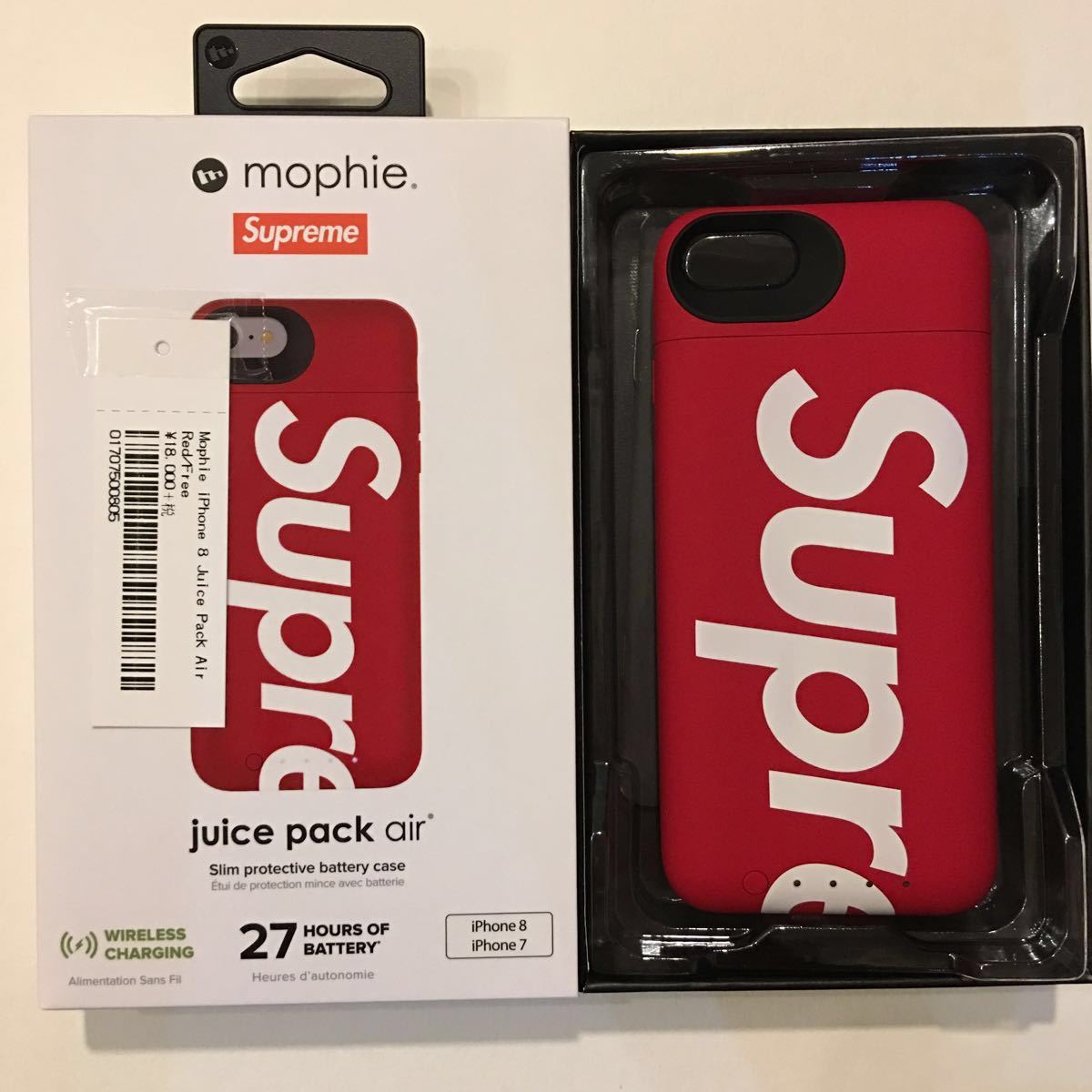 新品！supreme iphone 7 8 juice pack air ケース Supreme Mophie