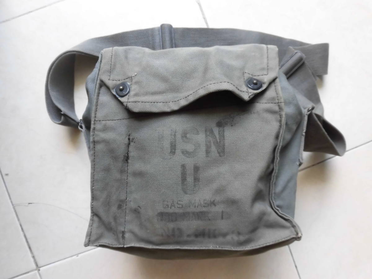 ヴィンテージ 1940年代 USN ガスマスクバッグ MARK4 米軍実物 米軍ガス