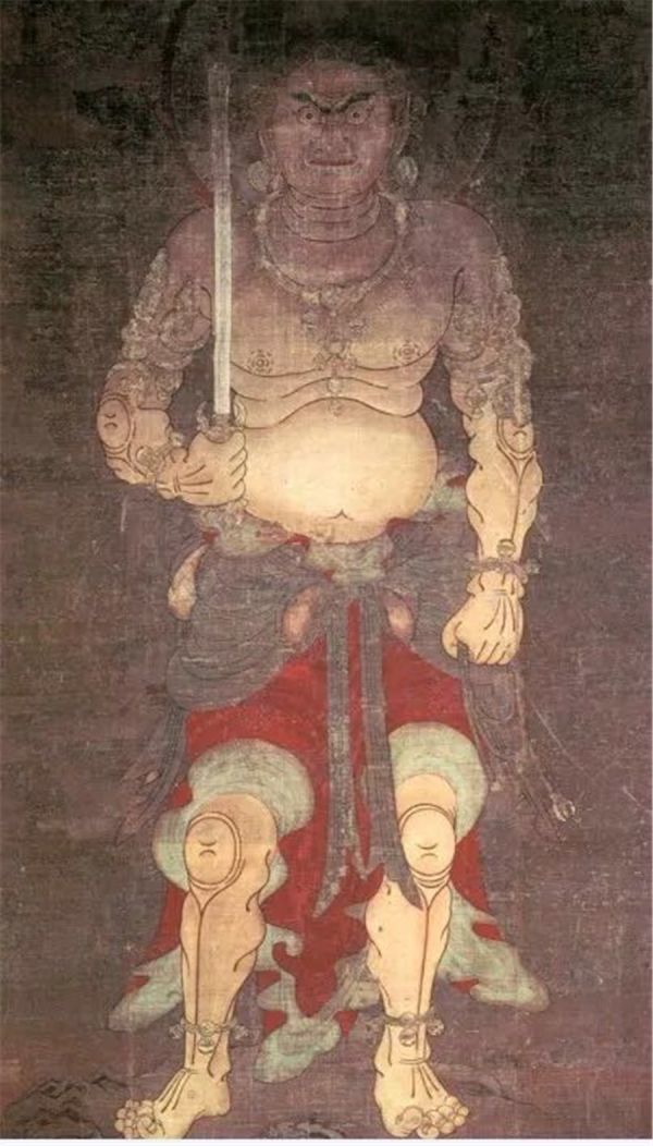 不動明王 : 仏画 店 掛け軸 仏事 仏画掛け軸（半切サイズ） 仏像仏画