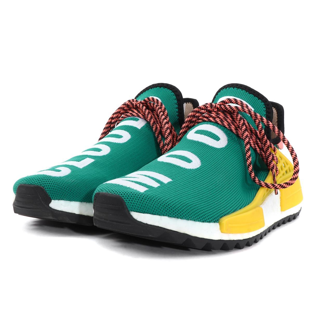 美品 adidas アディダス 17AW PHARRELL WILLIAMS PW HUMAN RACE NMD TR AC7188 グリーン US7 25cm