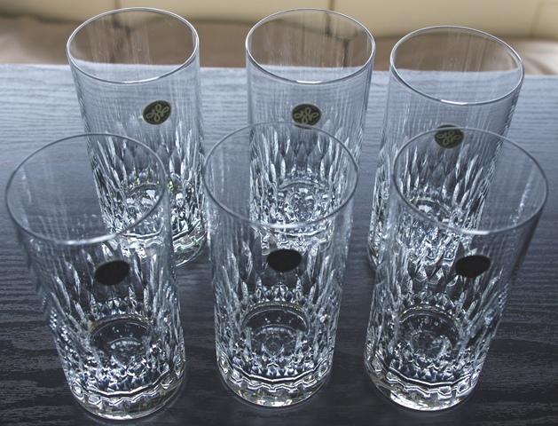 HOYAクリスタル / ビンテージ・タンブラーグラス×6客セット（未使用品）・直径6.4・高さ13.5㎝ _1