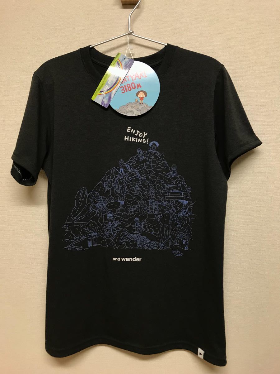  限定 and wander 鈴木ともこ 槍ヶ岳山荘 Tシャツ 登山 トレラン アウトドア キャンプ ウェア S グレー(半袖Tシャツ)｜売買されたオークション情報、yahooの商品情報をアーカイブ公開 - オークファ 半袖Tシャツ