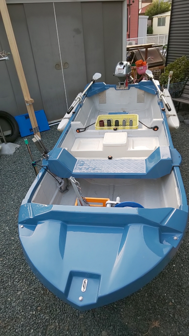 RX78T FRPボート 2人乗り ホンダ2馬力船外機セット ロング三分割 FRP製 