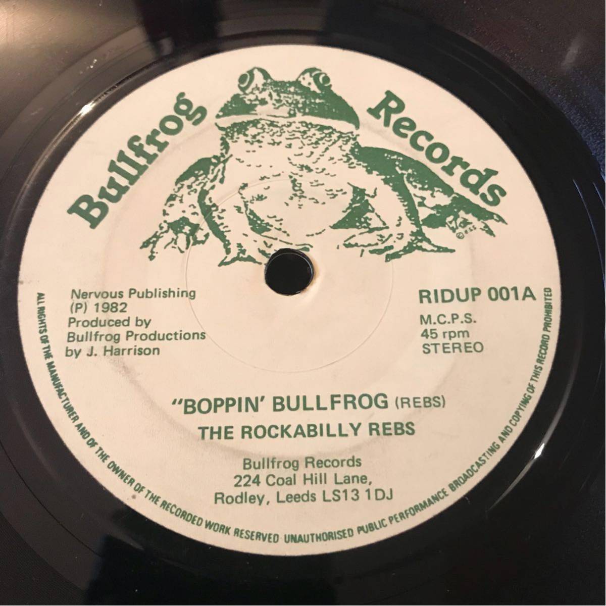 輸入品 ROCKABILLY REBS 7inch BOPPIN' BULLFROG Teddyboy Teds ロカビリー