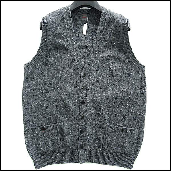  Papas パパス ネップ調ウールニットベストM灰 I18811 日本製 微起毛 畦編み(Mサイズ)｜売買されたオークション情報、yahooの商品情報をアーカイブ公開 - オークファン Mサイズ