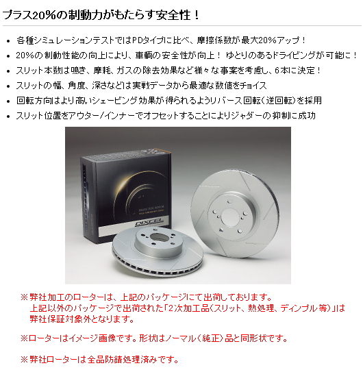 DIXCEL SDスリットローターF用 HE21Sラパン ターボ用 02/9～08/11