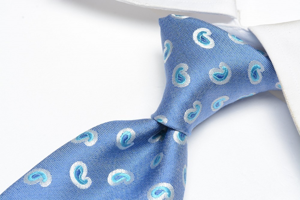 新品 2.4万 ISAIA ネクタイ ハンドメイド HANDMADE ペイズリー メンズ セッテピエゲ シルク リネン ブルー イタリア製 イザイア 298943