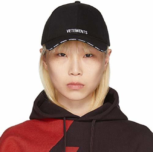 色ブラック サイズFree 【 ヴェトモン Vetements 】 野球　キャップ　帽子 男女兼用（ブラック）