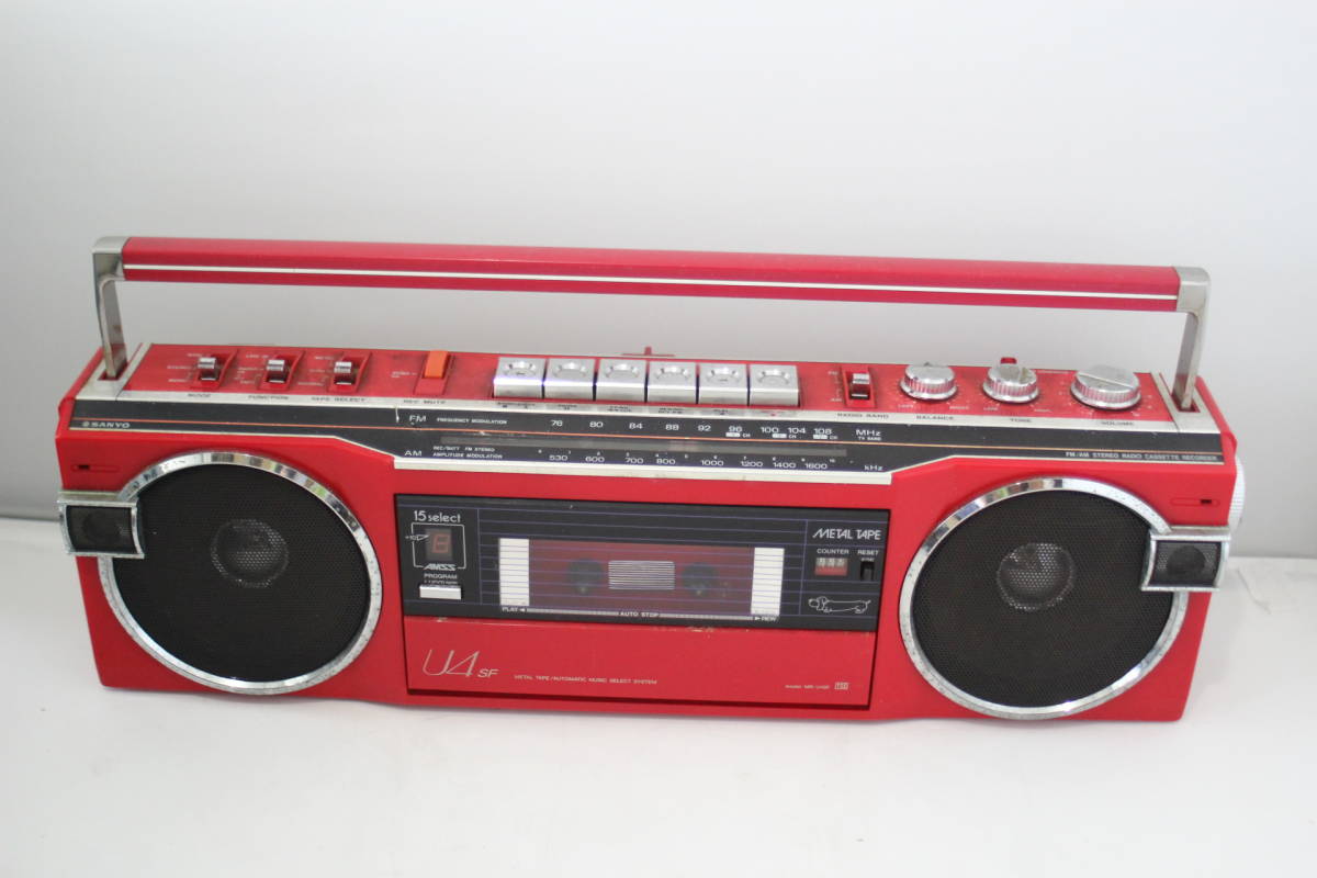 イラスト4枚セット SANYO 三洋 ステレオラジカセジャンク FM/AMステレオラジオカセット