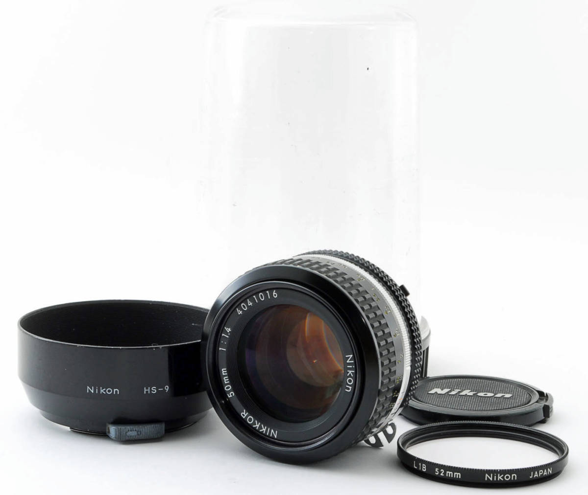 ☆美品☆ Nikon NIKKOR 50mm 1:1.4 Ai (4041016) レンズフード（HS-9）透明