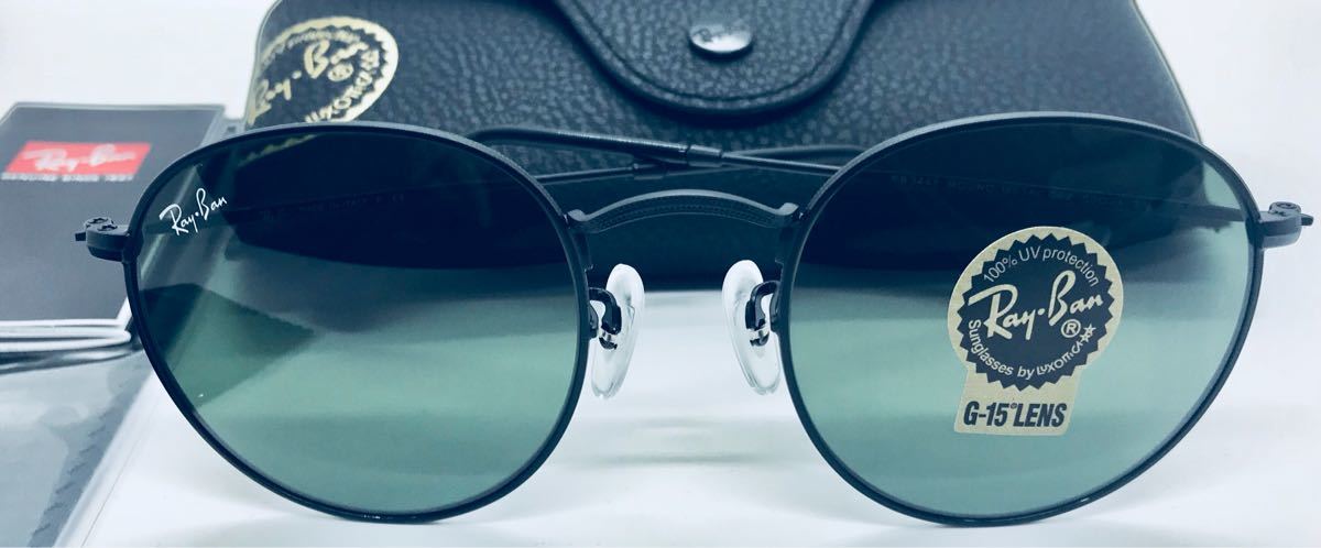□Ray-Ban サングラス 新品正規品□ラウンドメタル ダークグリーン 黒 