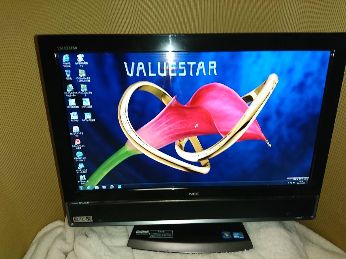 NEC VALUESTAR W デスクトップ ファインブラック パソコン・周辺機器 【美品】TVパソコン PC-VW770CS6B Core i5 Win7 地デジ,CS,BS FULLHD 23インチ A27