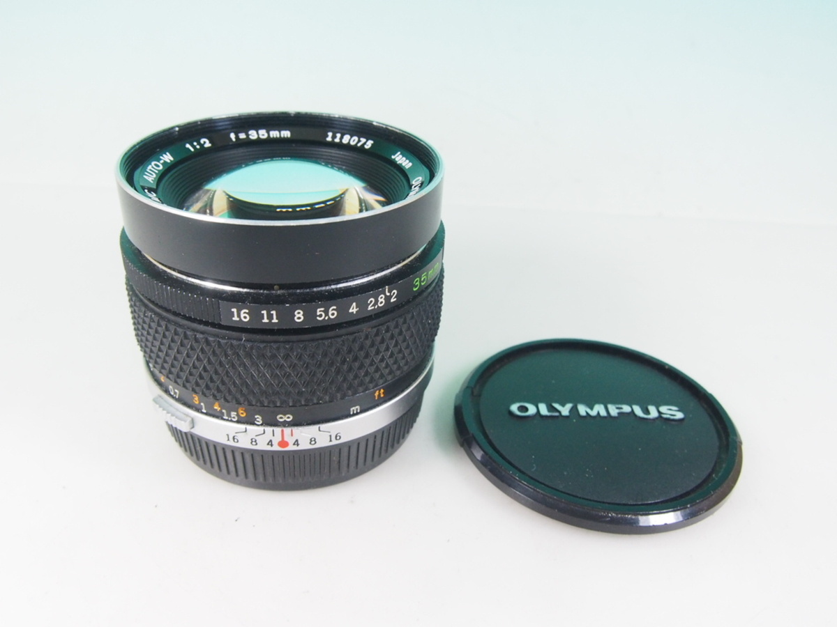 ☆ OLYMPUS OM-2 (革ケース付) + 広角レンズ 28mm 【公式通販】