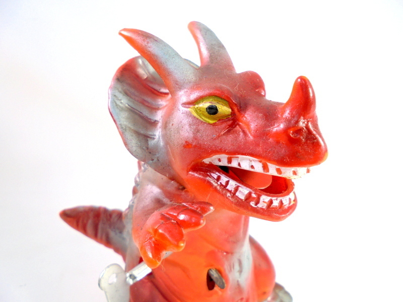 ヨネザワ【怪獣キングドラゴン 発火式ゼンマイ 全長約17cm】 レトロ玩具 ※画像参照/本体のみ/本体ベタつき等あり★N