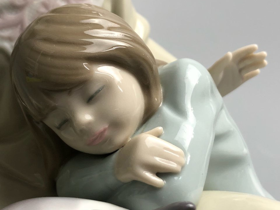 K092712 絶版 LLADRO/リヤドロ 1534 「リトルシスター」 少女 猫 姉妹