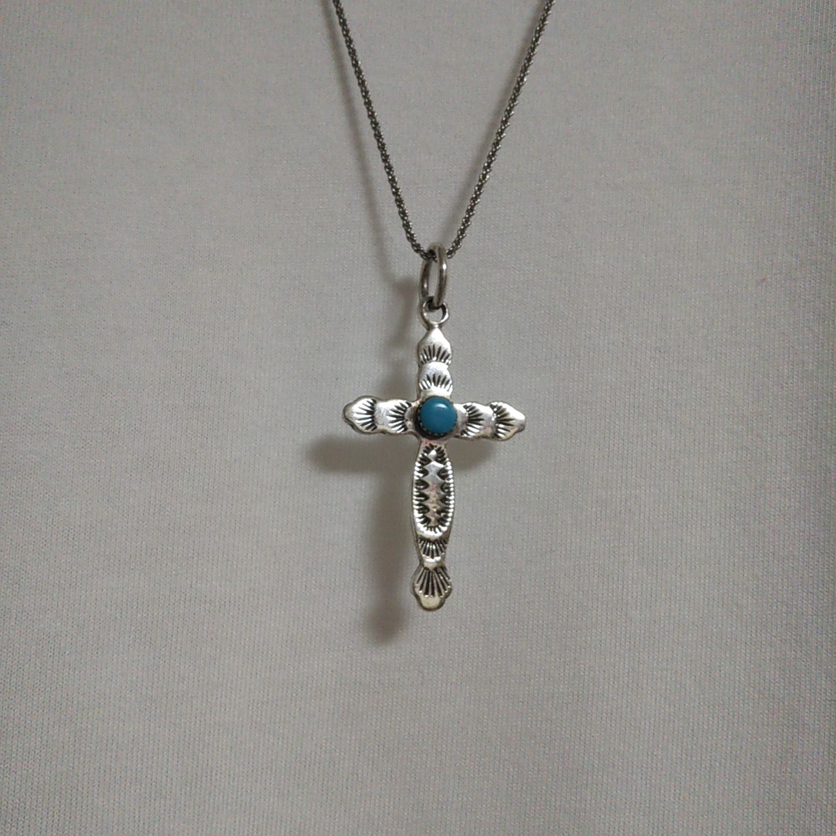 インディアンジュエリー silver925 ターコイズ シルバークロス