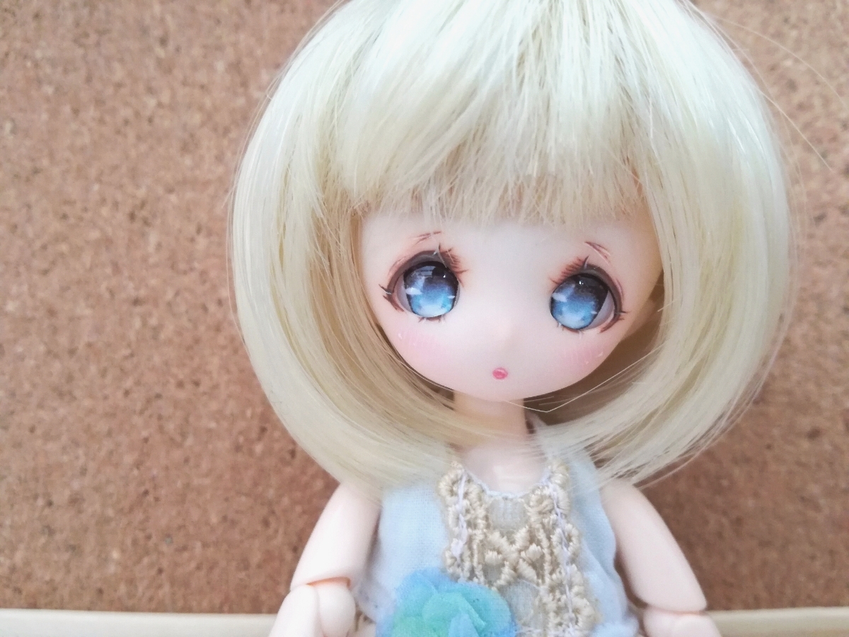 てとてと。PARABOX縮小カスタムヒカリヘッド、オビツ11等に、アイ付き。No.14_1