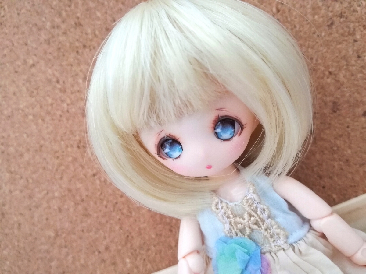 てとてと。PARABOX縮小カスタムヒカリヘッド、オビツ11等に、アイ付き。No.14_5