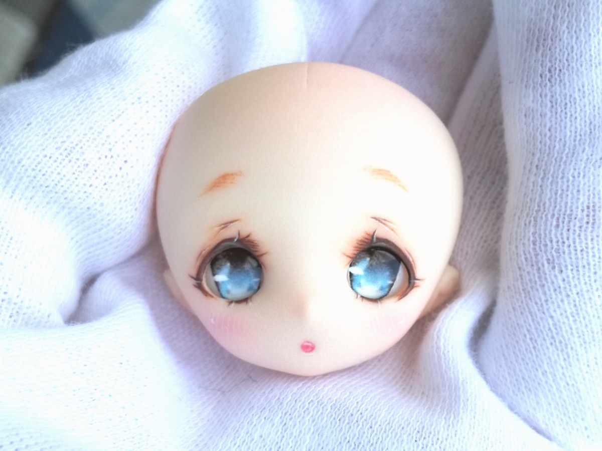 てとてと。PARABOX縮小カスタムヒカリヘッド、オビツ11等に、アイ付き。No.14_8