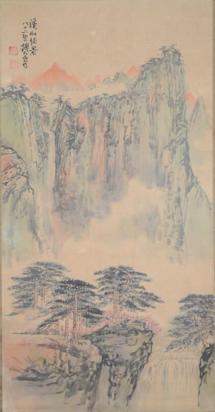 中国美術 唐物 掛軸 掛け軸 名画 肉筆保証 紙本 山水図(銭松嵒) 中国美術 唐物 掛軸 掛け軸 名画 肉筆保証 紙本 山水図(銭松嵒)