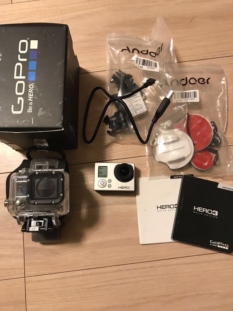 GO PRO hero3 ホワイト付属品付き