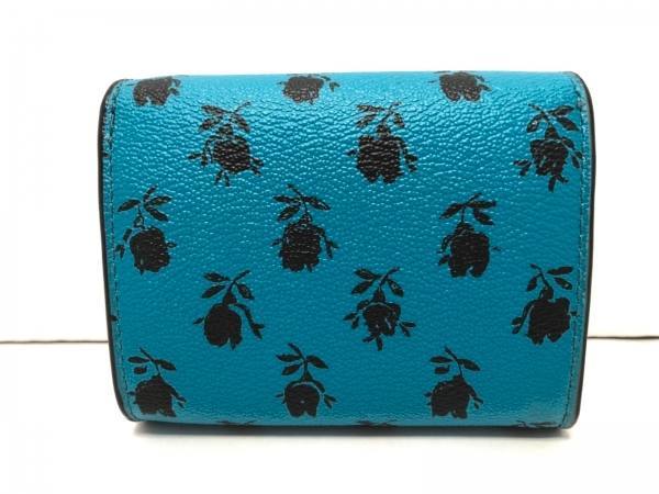 コーチ COACH 財布 2つ折り財布 レザー グリーン×黒 F56723 - 美品