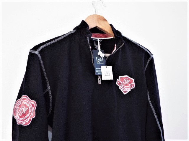 ◎新品◎ZOY GOLF ゾーイ / ハーフジップ　ステッチセーター / サイズ２　