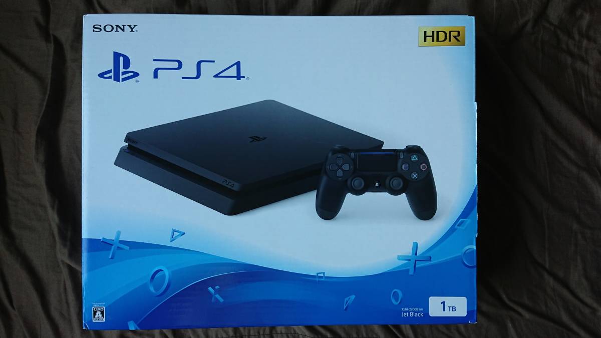 1TB PlayStation 0 PS4 SONY CUH-2200B Sony HDD Slim Console Black 