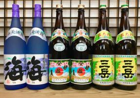 即決14200円【 伊佐美 2本 ・ 海 2本 ・ 三岳 2本 ： 芋焼酎 1800ml
