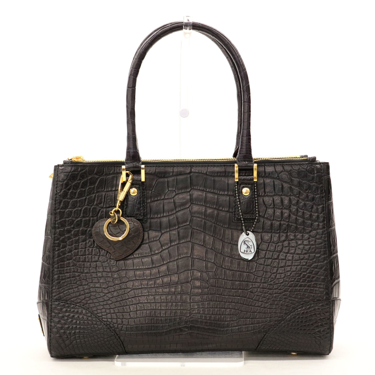 最新作，新作 レザージュエルズ クロコダイル 2WAY ハンドバッグ black /黒/ブラック/LEATHER JEWELS/JRA/ワニ革/ショルダー/19103-SF1118(クロコダイル)｜売買されたオークション情報、yahooの商品情報をアーカイブ公 クロコダイル