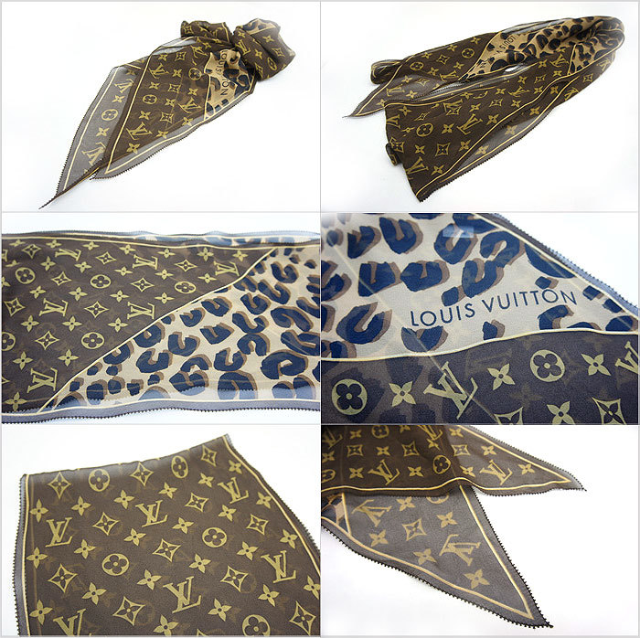 中古 良品 LV ルイヴィトン スカーフ エシャルプ・モノグラム