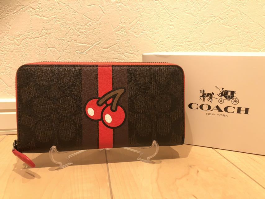 新品未使用 【COACH】コーチ ラウンド長財布 パックマンコラボ